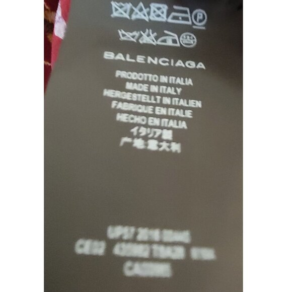 Balenciaga Authentic Red Floral Sheer Silk Blouse, Womens Size IT 36 / US 4 - Picture 10 of 11